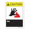 Signmission ANSI Caution Sign, Hot, 24in X 18in Aluminum, 18" H, 24" W, Landscape, Hot OS-CS-A-1824-L-19772 - alternate 1